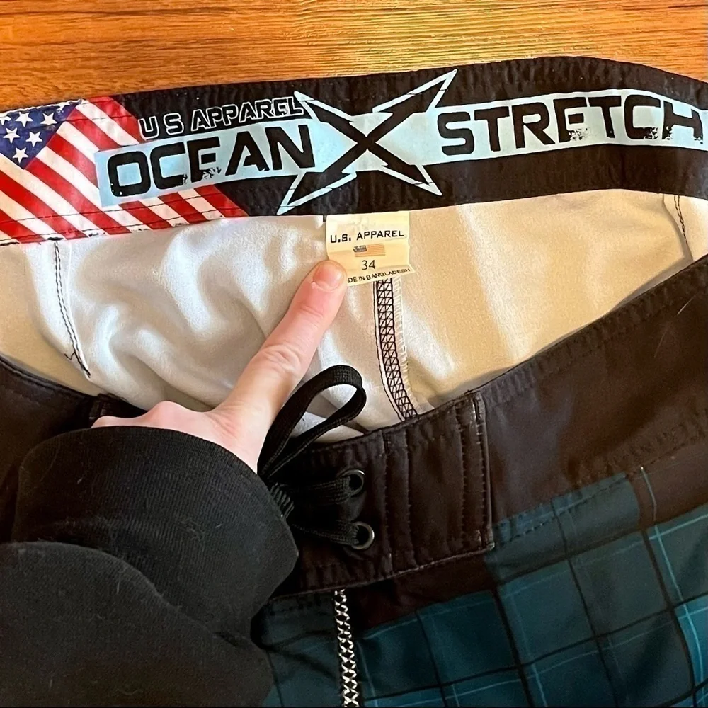US Apparel Ocean Stretch Swim Trunks 34